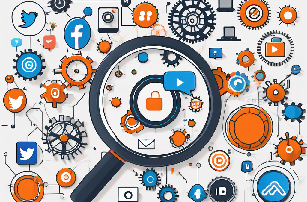 Various social media icons like facebook