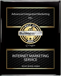 Best of Award plaque — Advanced Integrated Marketing